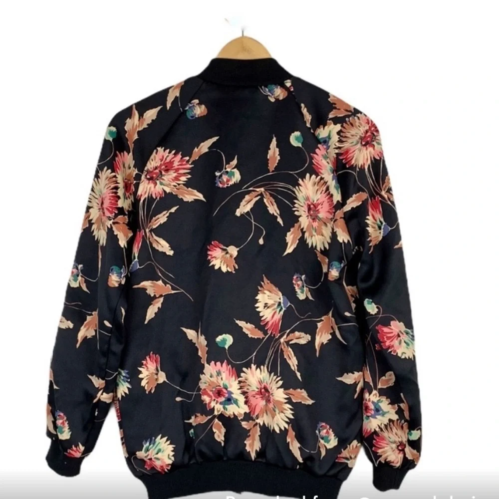 Chaps Floral Bomber Jacket - Picture 2 of 5